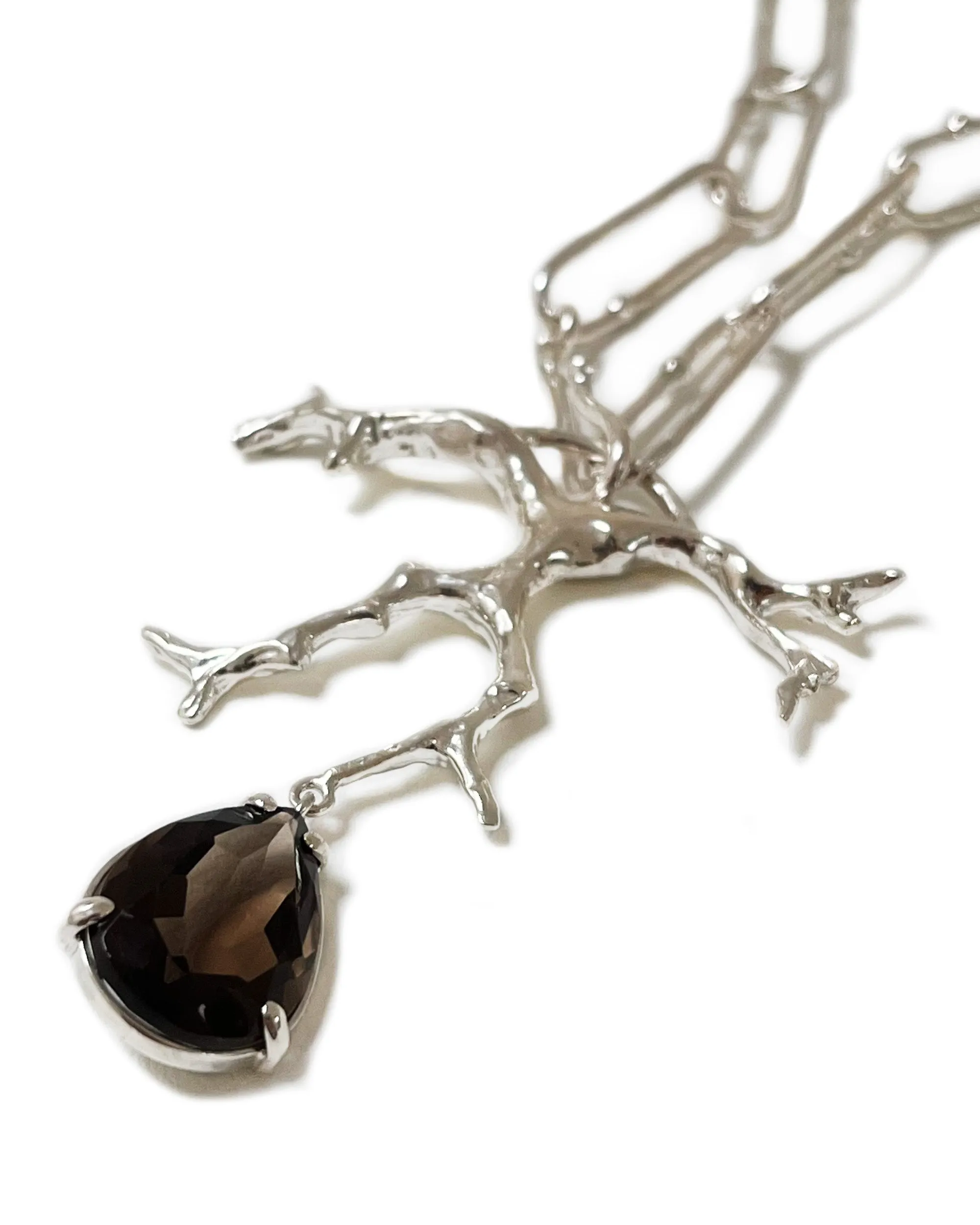 Coral Pendant on Shimmer Chain