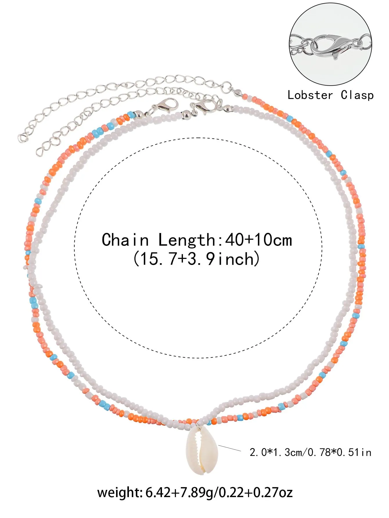 Cowrie shell Surfer Necklaces Beach Handmade Choker Hawaiian Summer Conch Necklace for Women