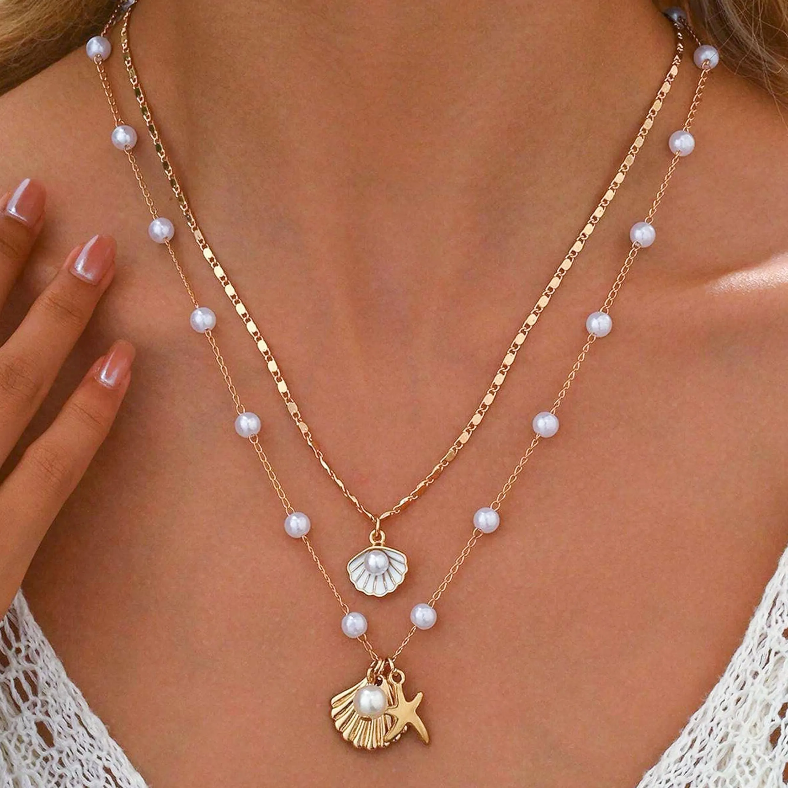 Cowrie shell Surfer Necklaces Beach Handmade Choker Hawaiian Summer Conch Necklace for Women