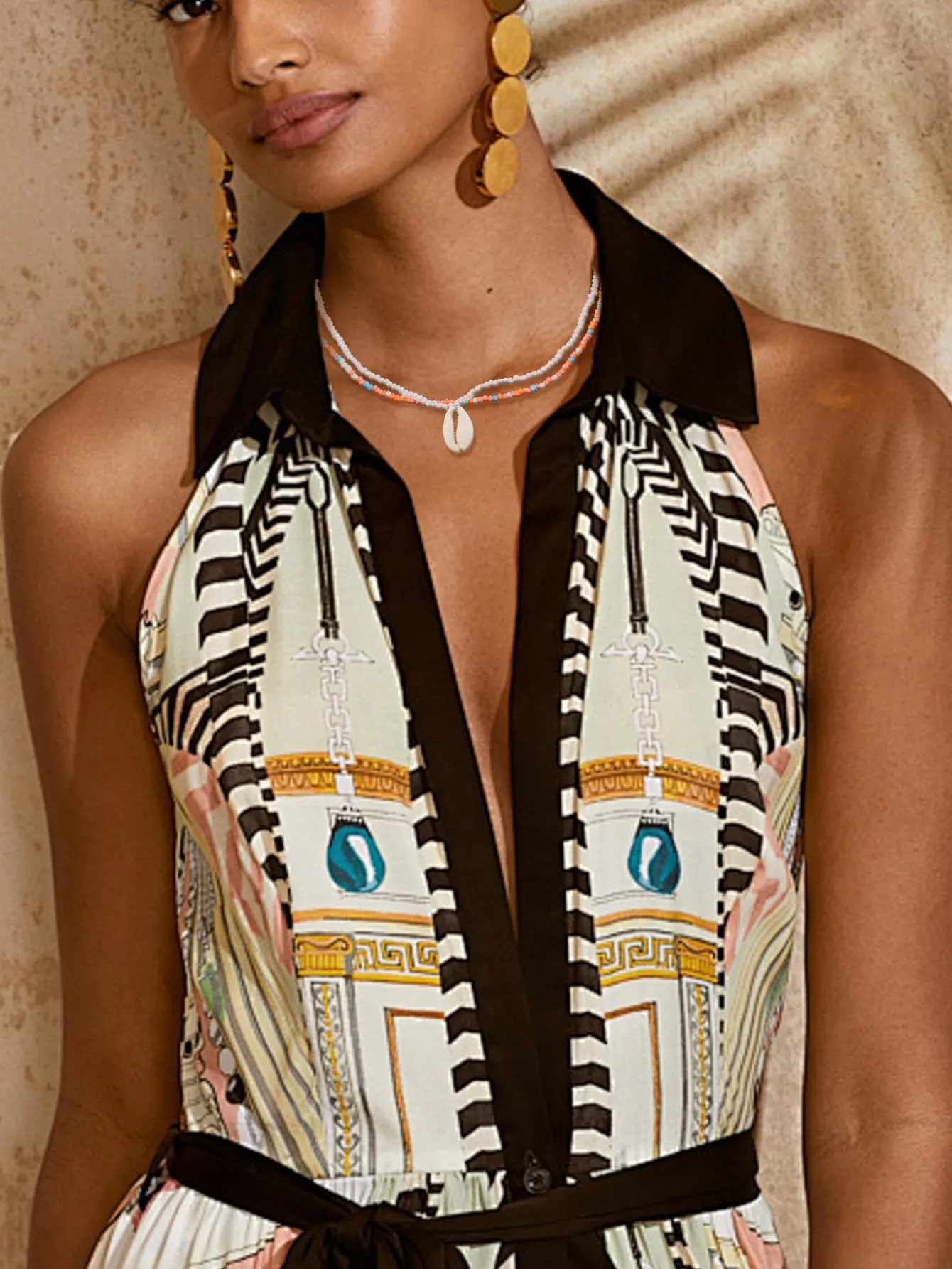 Cowrie shell Surfer Necklaces Beach Handmade Choker Hawaiian Summer Conch Necklace for Women