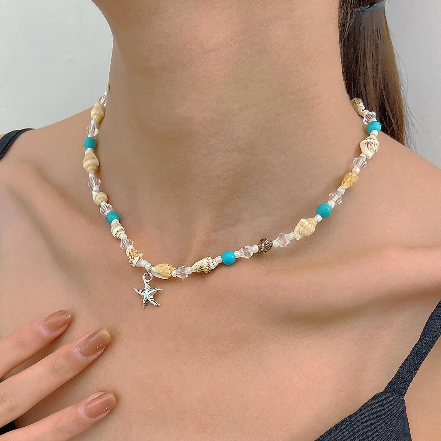 Cowrie shell Surfer Necklaces Beach Handmade Choker Hawaiian Summer Conch Necklace for Women