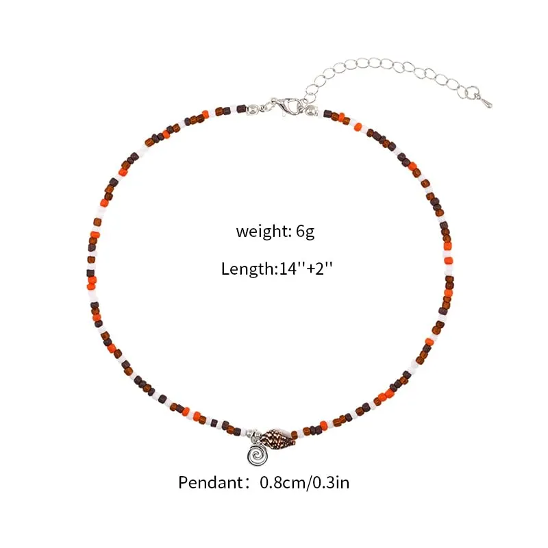 Cowrie shell Surfer Necklaces Beach Handmade Choker Hawaiian Summer Conch Necklace for Women