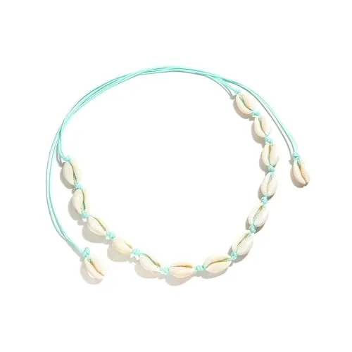 Cowrie shell Surfer Necklaces Beach Handmade Choker Hawaiian Summer Conch Necklace for Women