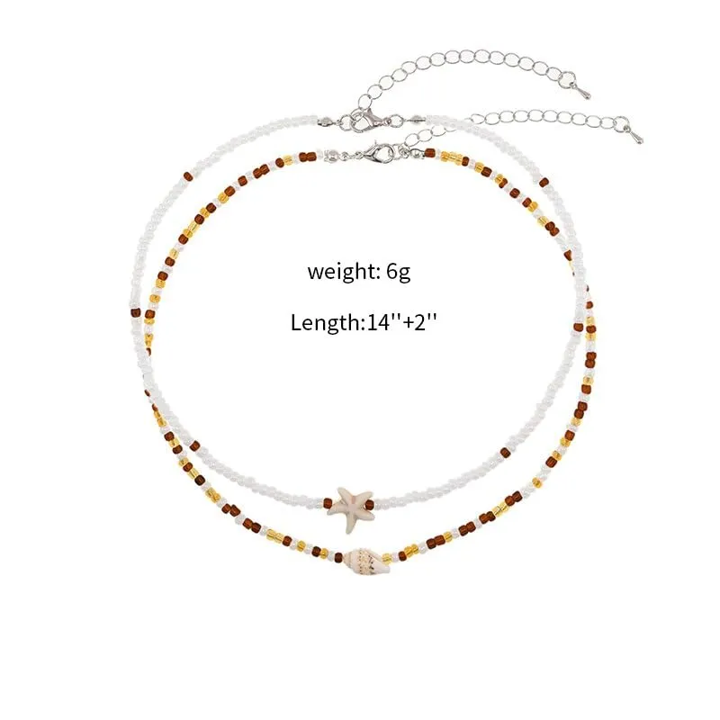 Cowrie shell Surfer Necklaces Beach Handmade Choker Hawaiian Summer Conch Necklace for Women