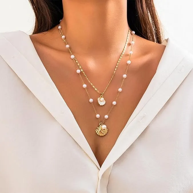 Cowrie shell Surfer Necklaces Beach Handmade Choker Hawaiian Summer Conch Necklace for Women
