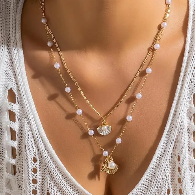 Cowrie shell Surfer Necklaces Beach Handmade Choker Hawaiian Summer Conch Necklace for Women