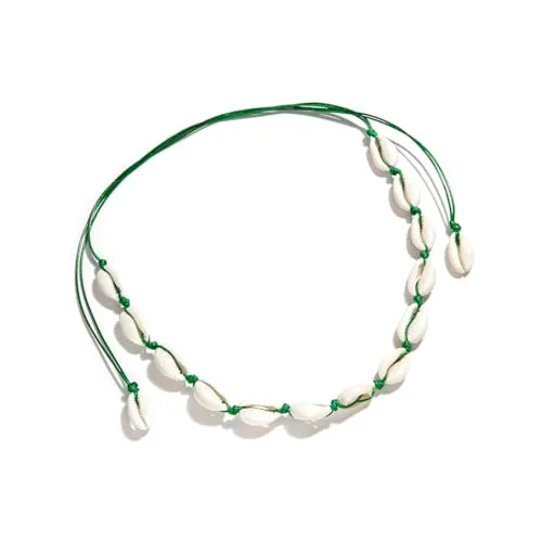 Cowrie shell Surfer Necklaces Beach Handmade Choker Hawaiian Summer Conch Necklace for Women