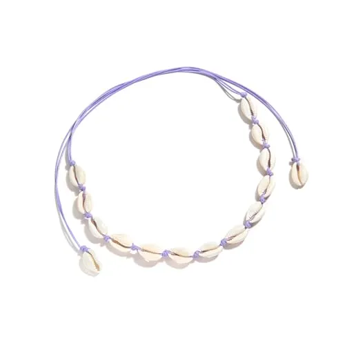 Cowrie shell Surfer Necklaces Beach Handmade Choker Hawaiian Summer Conch Necklace for Women