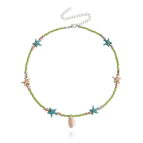 Cowrie shell Surfer Necklaces Beach Handmade Choker Hawaiian Summer Conch Necklace for Women