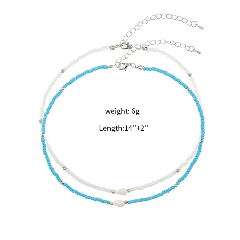 Cowrie shell Surfer Necklaces Beach Handmade Choker Hawaiian Summer Conch Necklace for Women