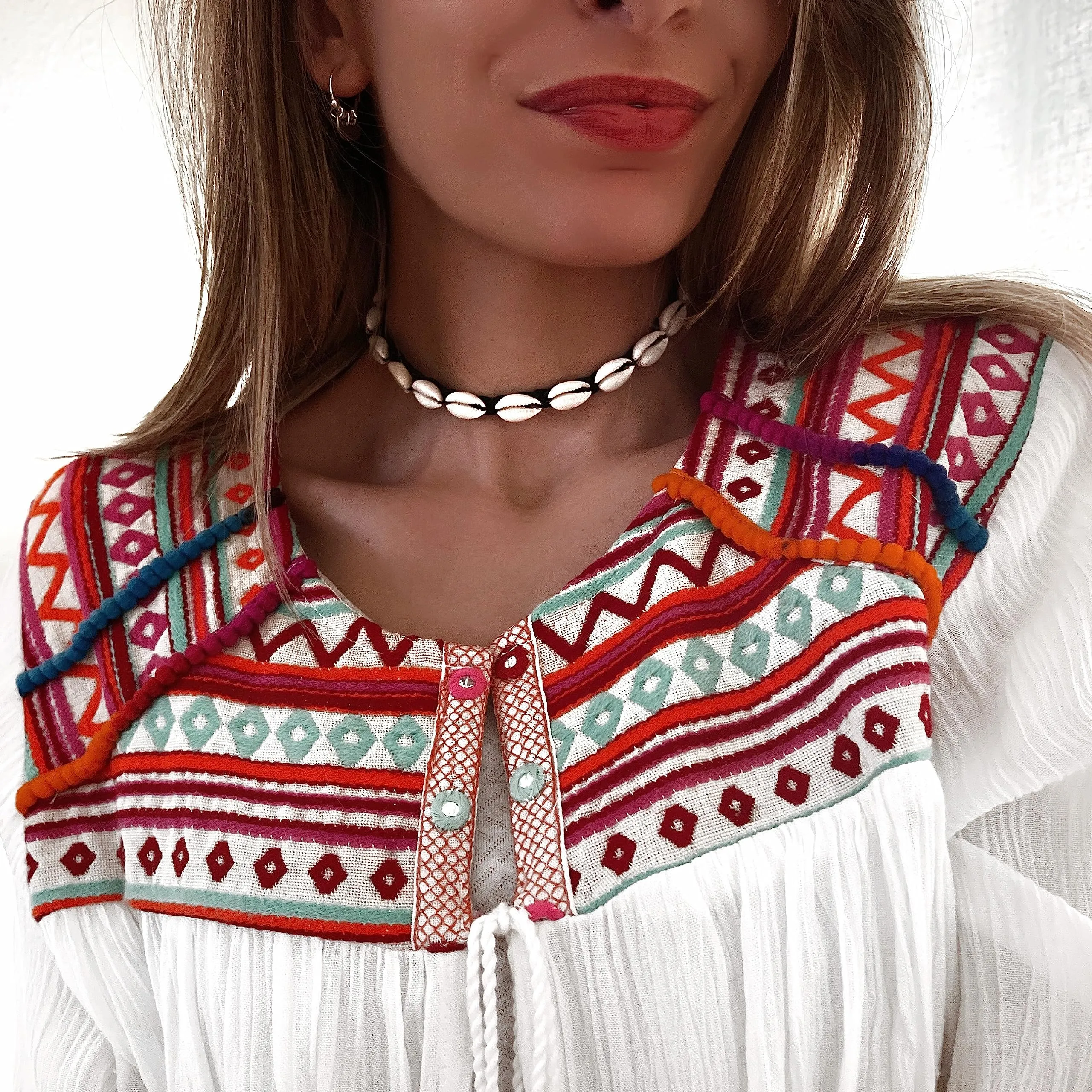 Cowrie shell Surfer Necklaces Beach Handmade Choker Hawaiian Summer Conch Necklace for Women