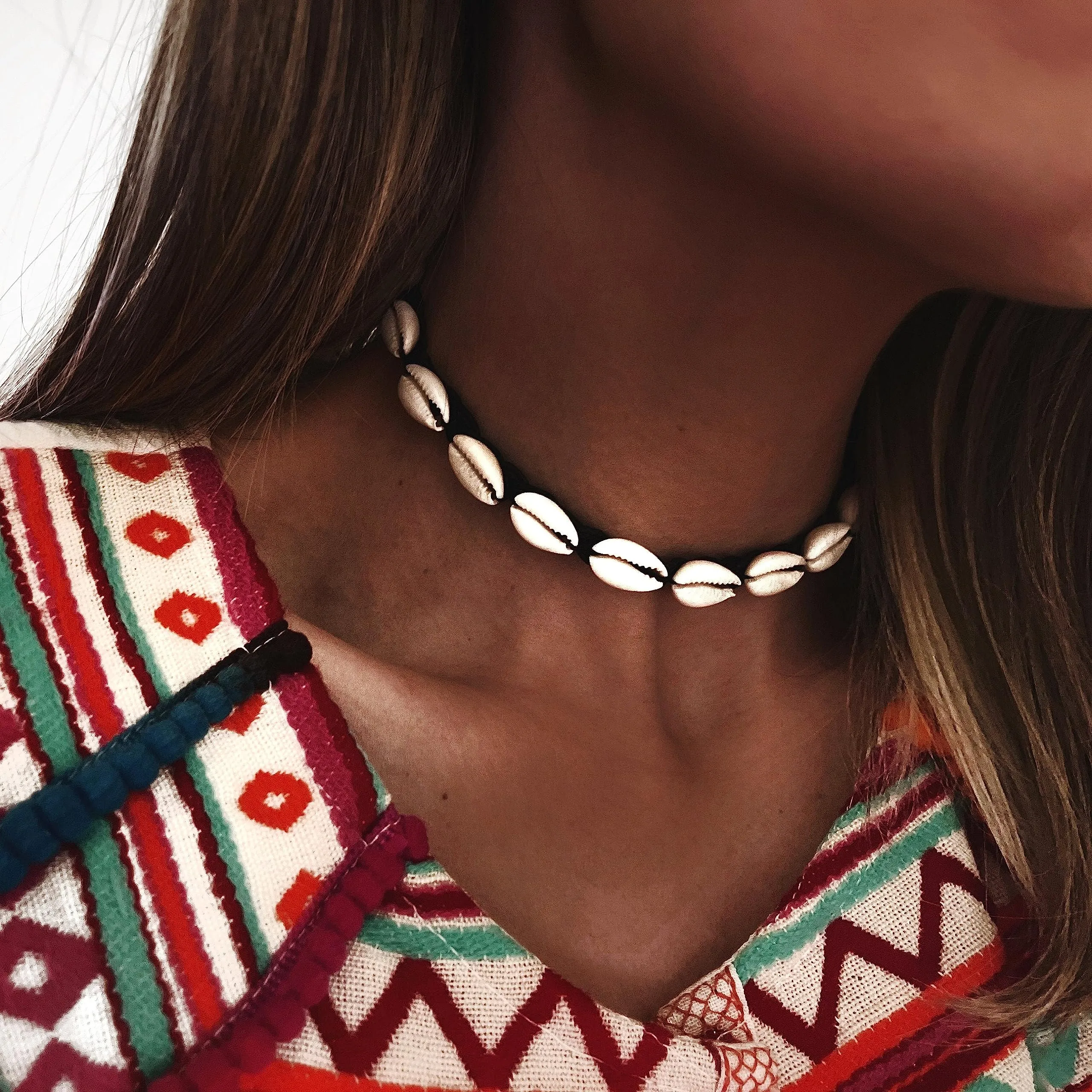 Cowrie shell Surfer Necklaces Beach Handmade Choker Hawaiian Summer Conch Necklace for Women