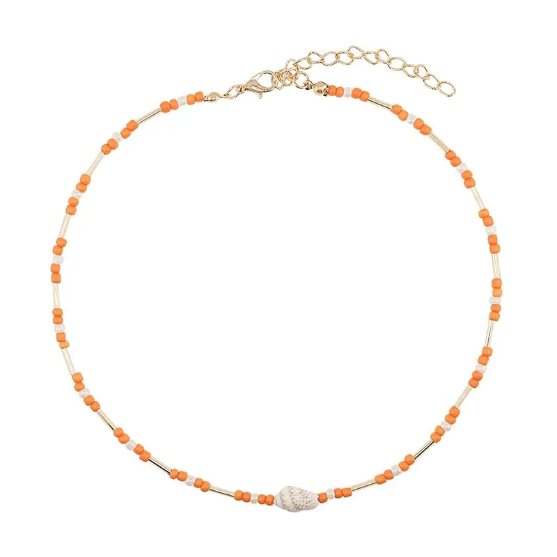 Cowrie shell Surfer Necklaces Beach Handmade Choker Hawaiian Summer Conch Necklace for Women