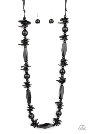 Cozumel Coast - Black (Wood) Necklace