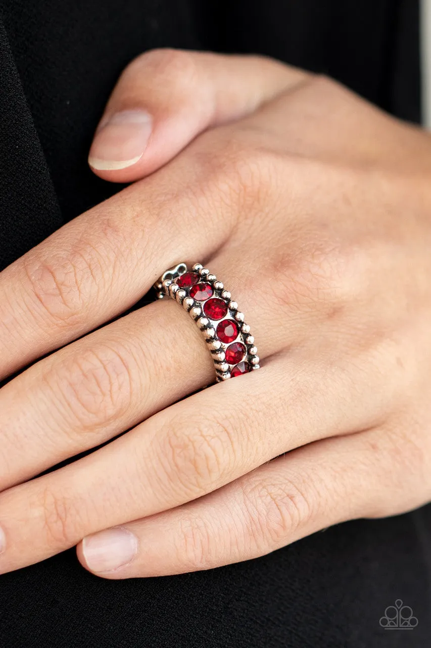 Crank It Up Red Paparazzi Ring