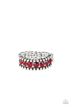 Crank It Up Red Paparazzi Ring
