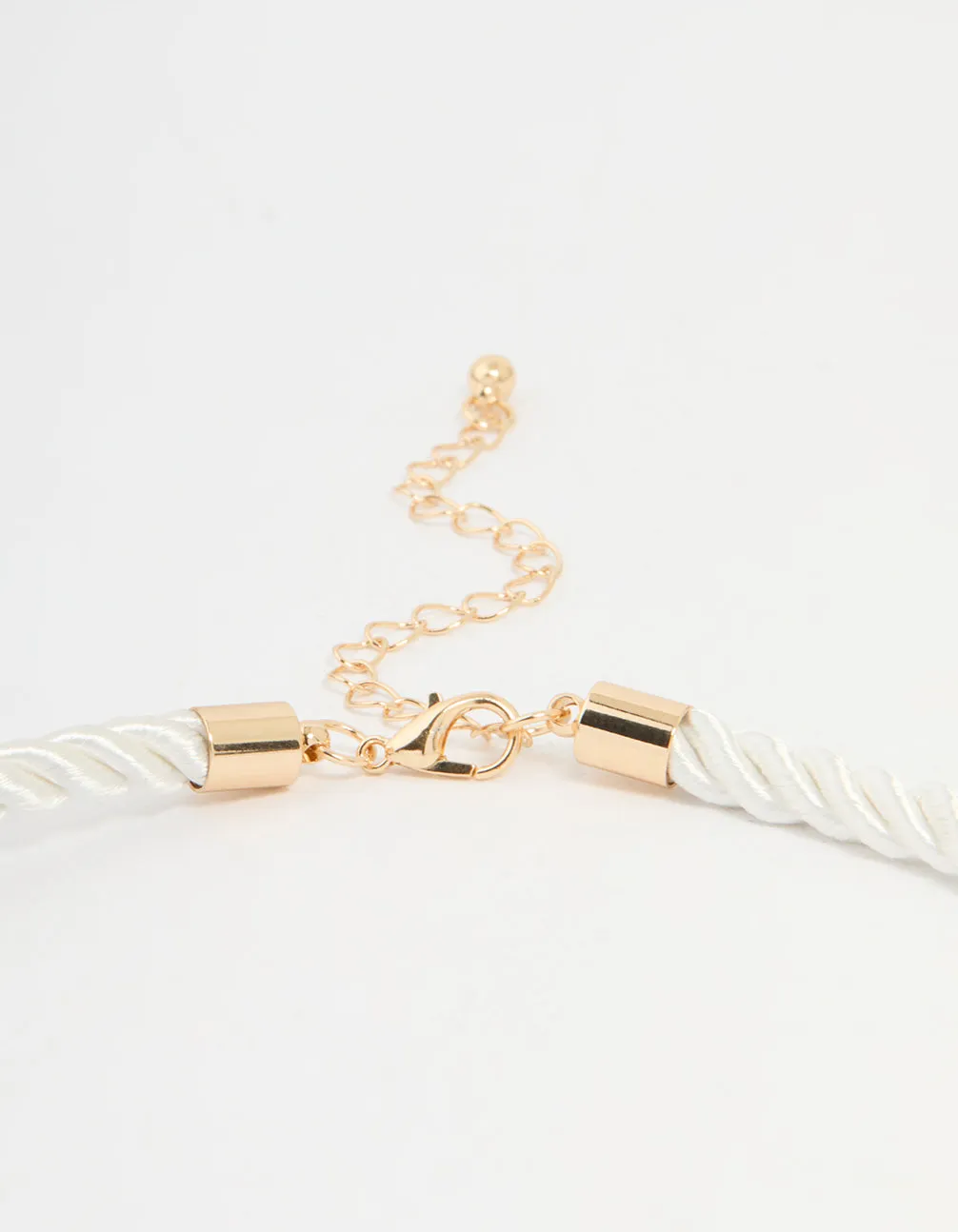 Cream Rope Coral Pendant Necklace