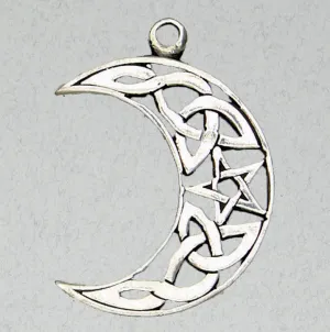 Crescent Moon Pentacle Necklace