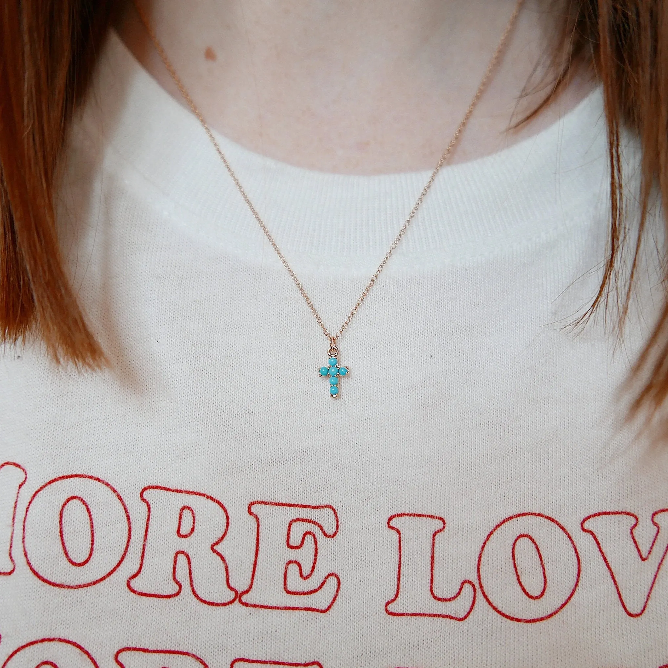 Cross Turquoise Necklace