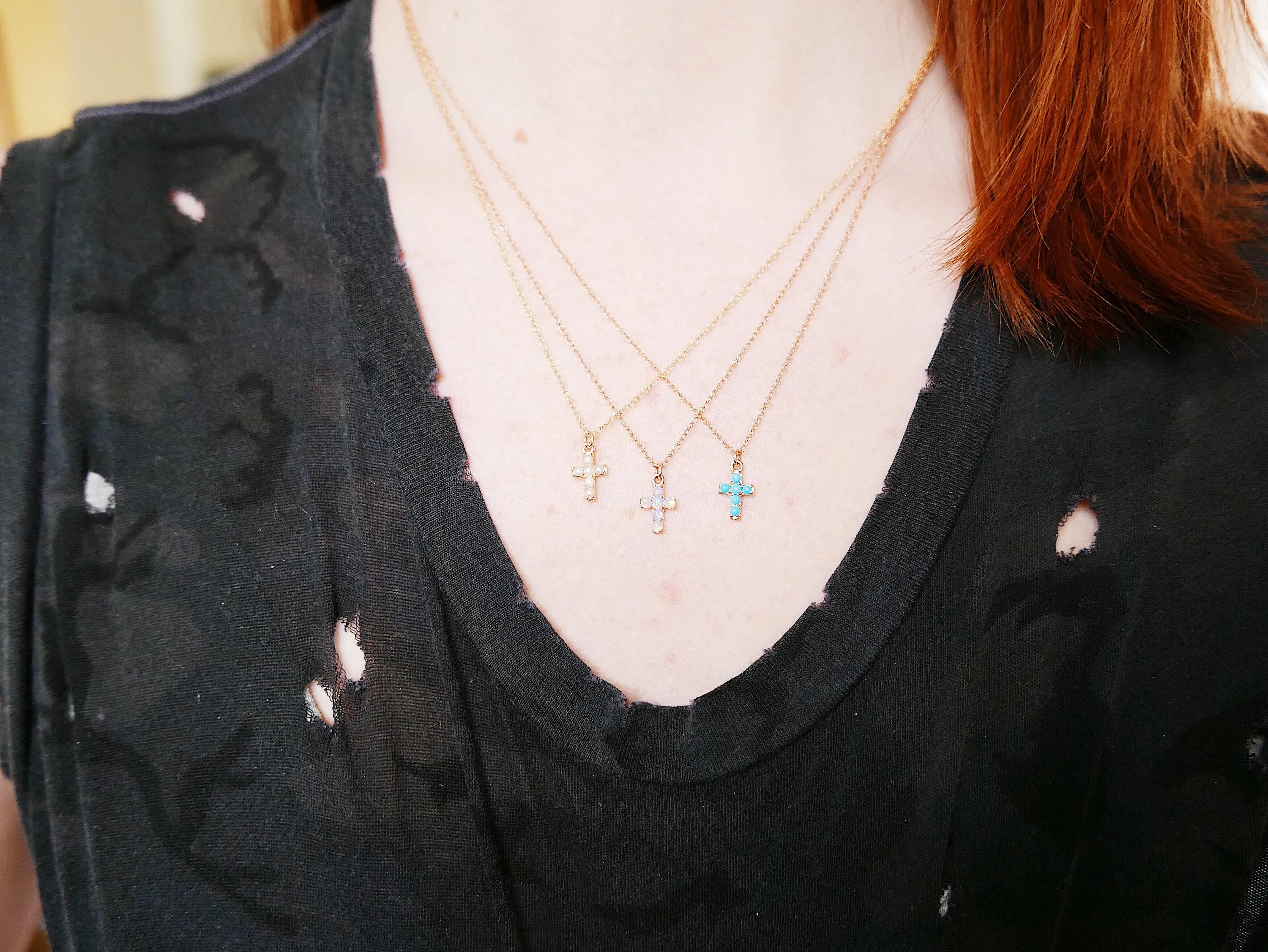 Cross Turquoise Necklace