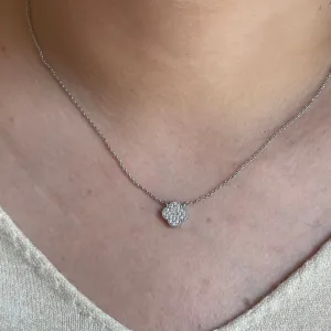 Crystal Alhambra Necklace Silver