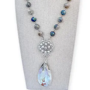 Crystal Ball Beaded Bauble Necklace