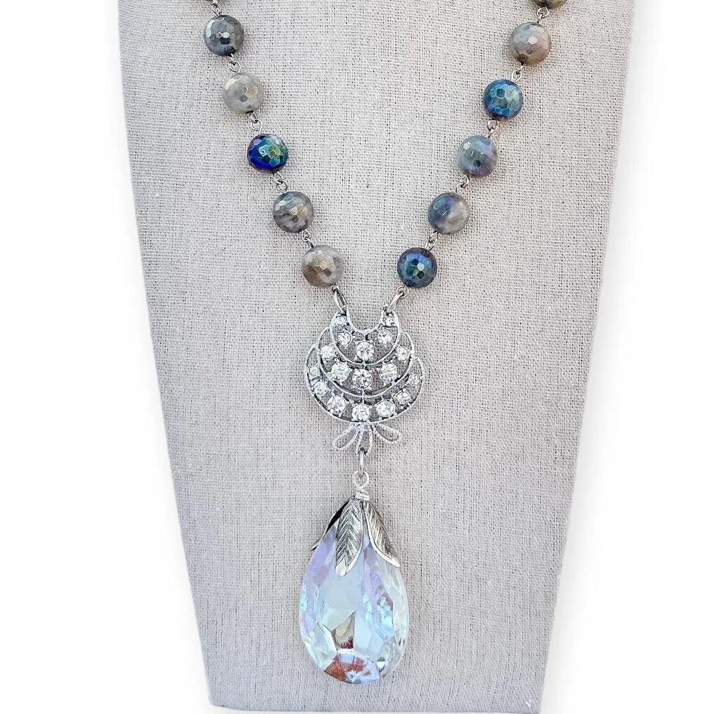 Crystal Ball Beaded Bauble Necklace
