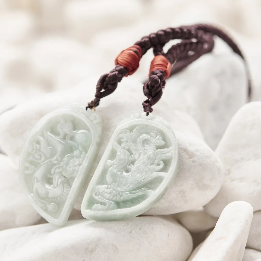 Crystal Jade Couple Matching Necklaces