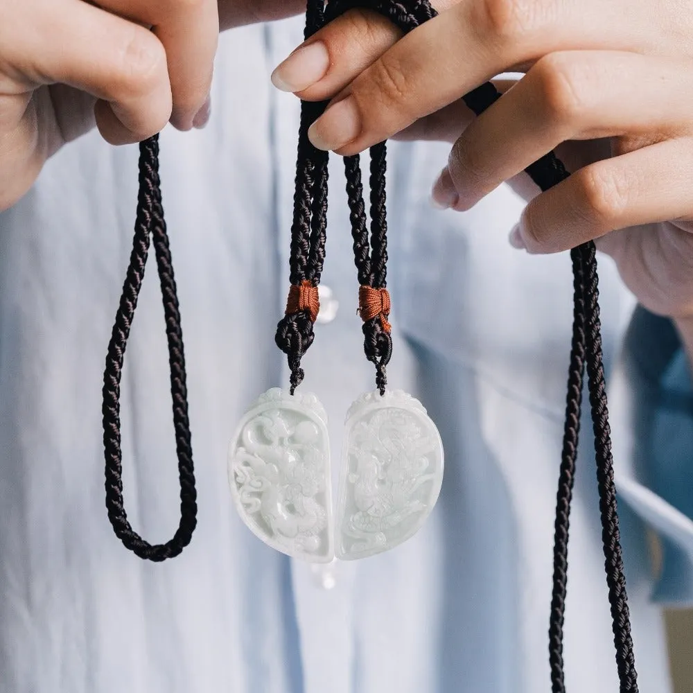 Crystal Jade Couple Matching Necklaces