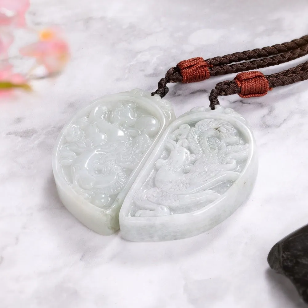 Crystal Jade Couple Matching Necklaces