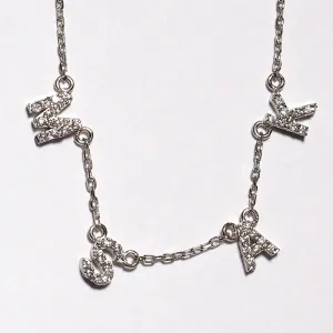 Crystal Multi Letter Necklace
