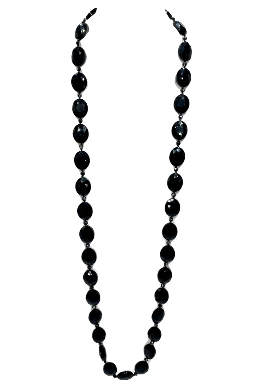 Crystal Oval Long Necklace