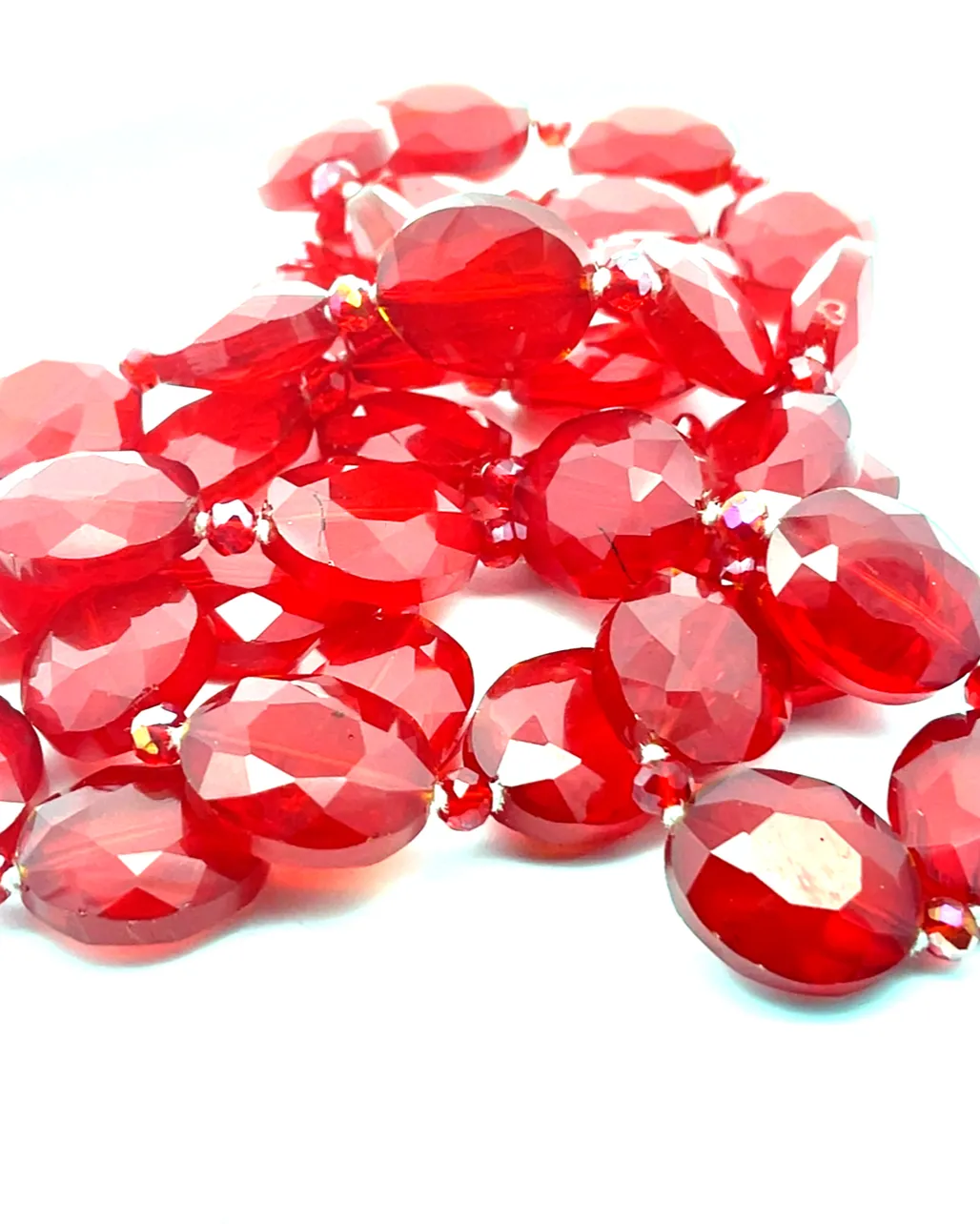 Crystal Oval Long Necklace