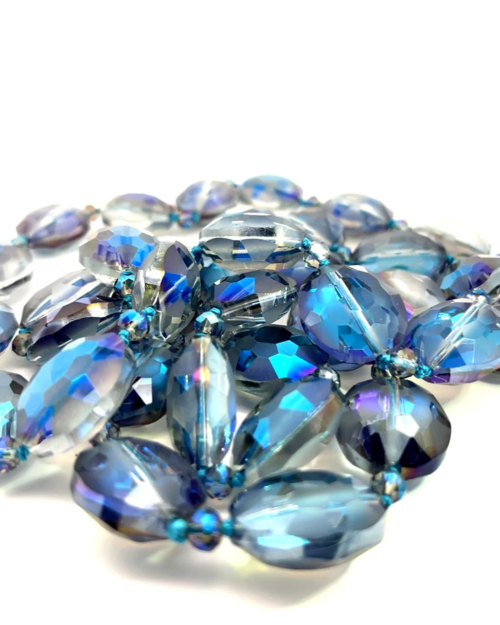 Crystal Oval Long Necklace