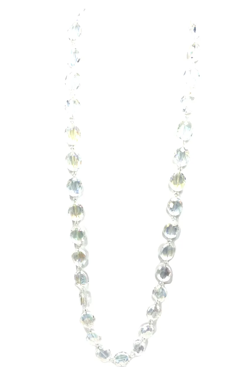Crystal Oval Long Necklace
