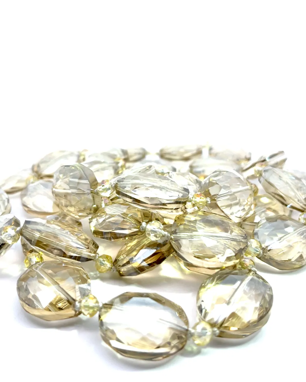 Crystal Oval Long Necklace