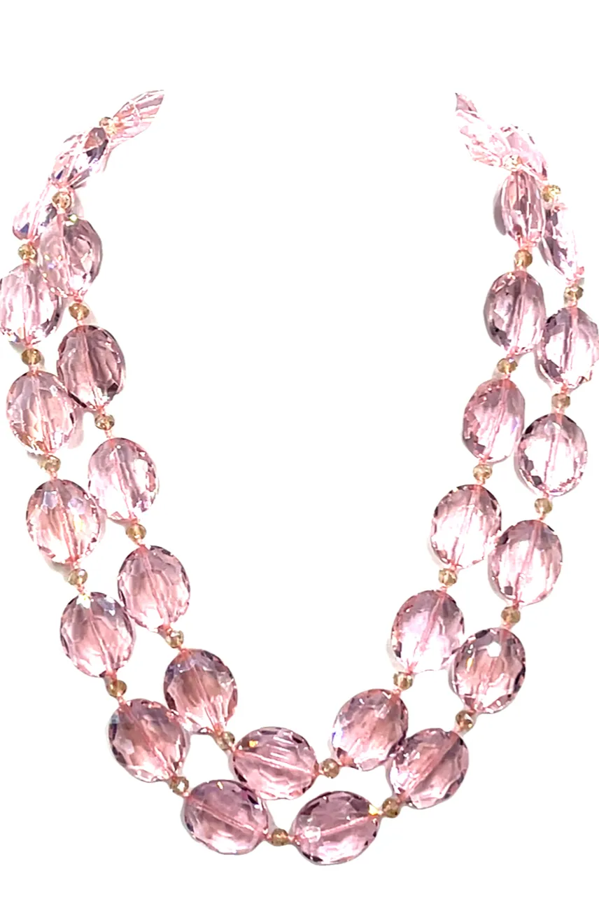 Crystal Oval Long Necklace
