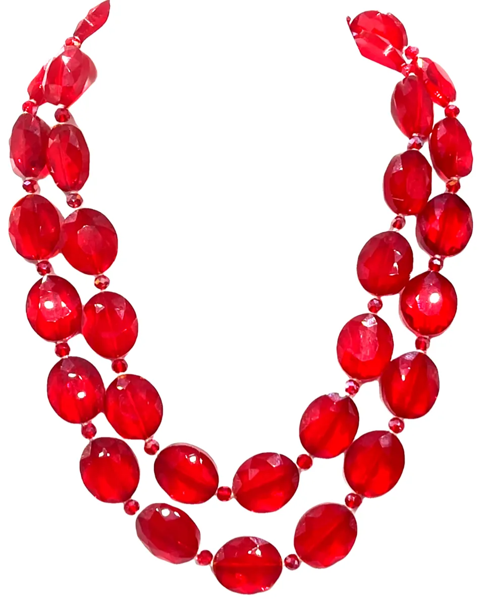 Crystal Oval Long Necklace