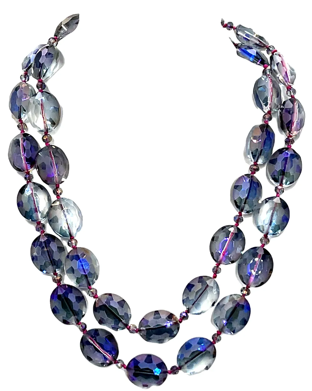 Crystal Oval Long Necklace