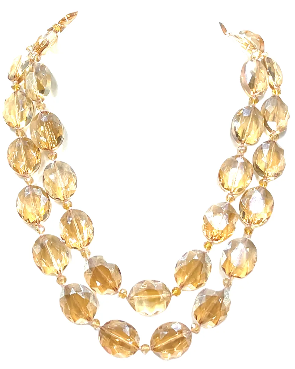 Crystal Oval Long Necklace