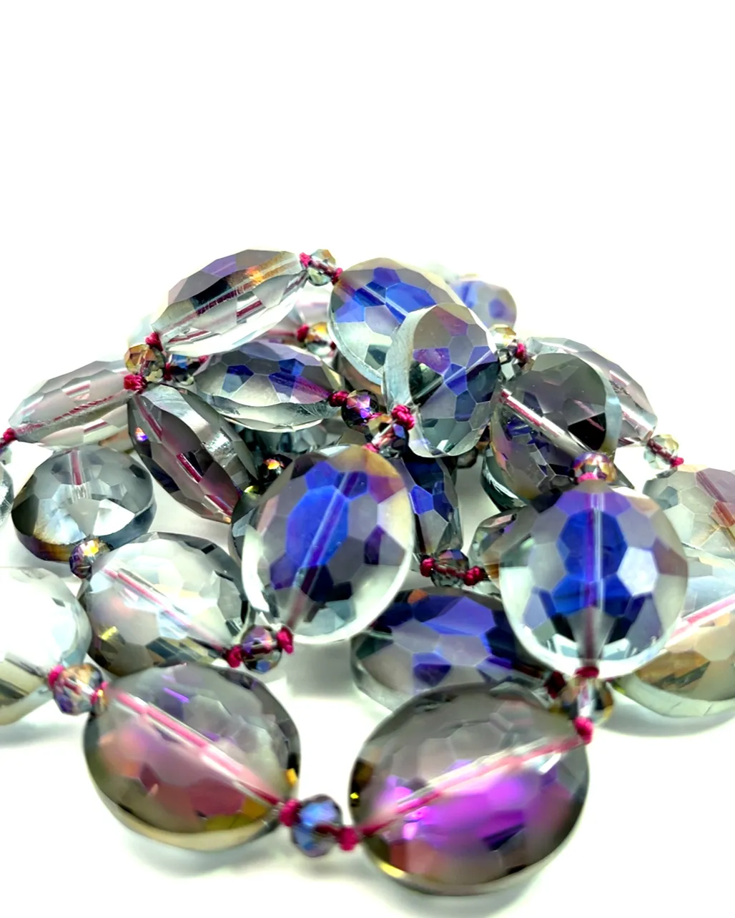 Crystal Oval Long Necklace