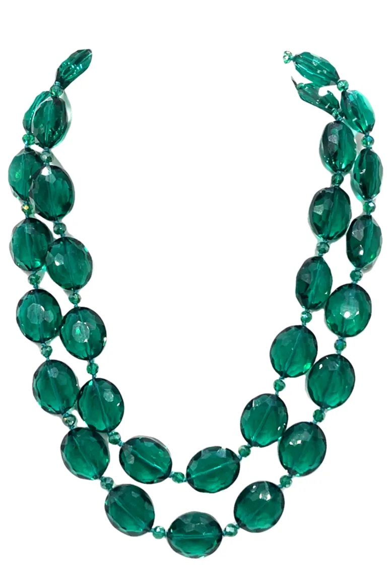 Crystal Oval Long Necklace