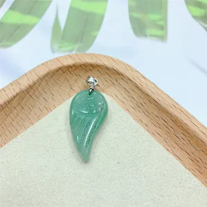 Crystal Pendant Wings Natural High Charm Healing Stones Cinnabar Jewelry