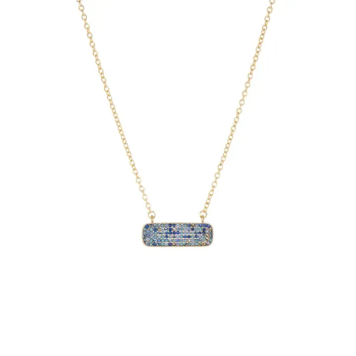 Crystal Rectangle Pendant Necklace