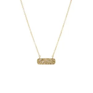 Crystal Rectangle Pendant Necklace