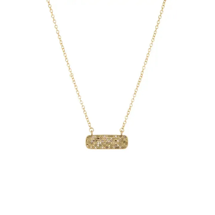 Crystal Rectangle Pendant Necklace