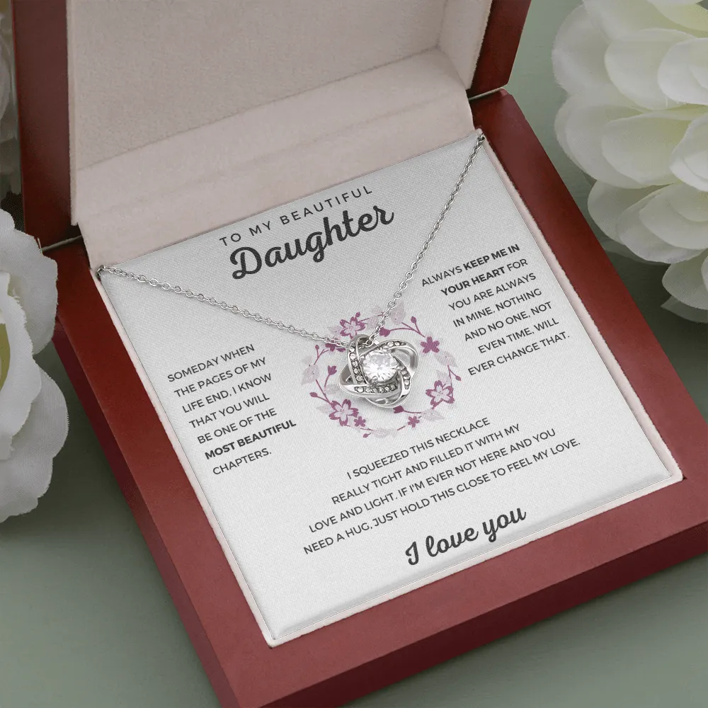 Daughter | I Love You | 925 Silver Love Knot Necklace