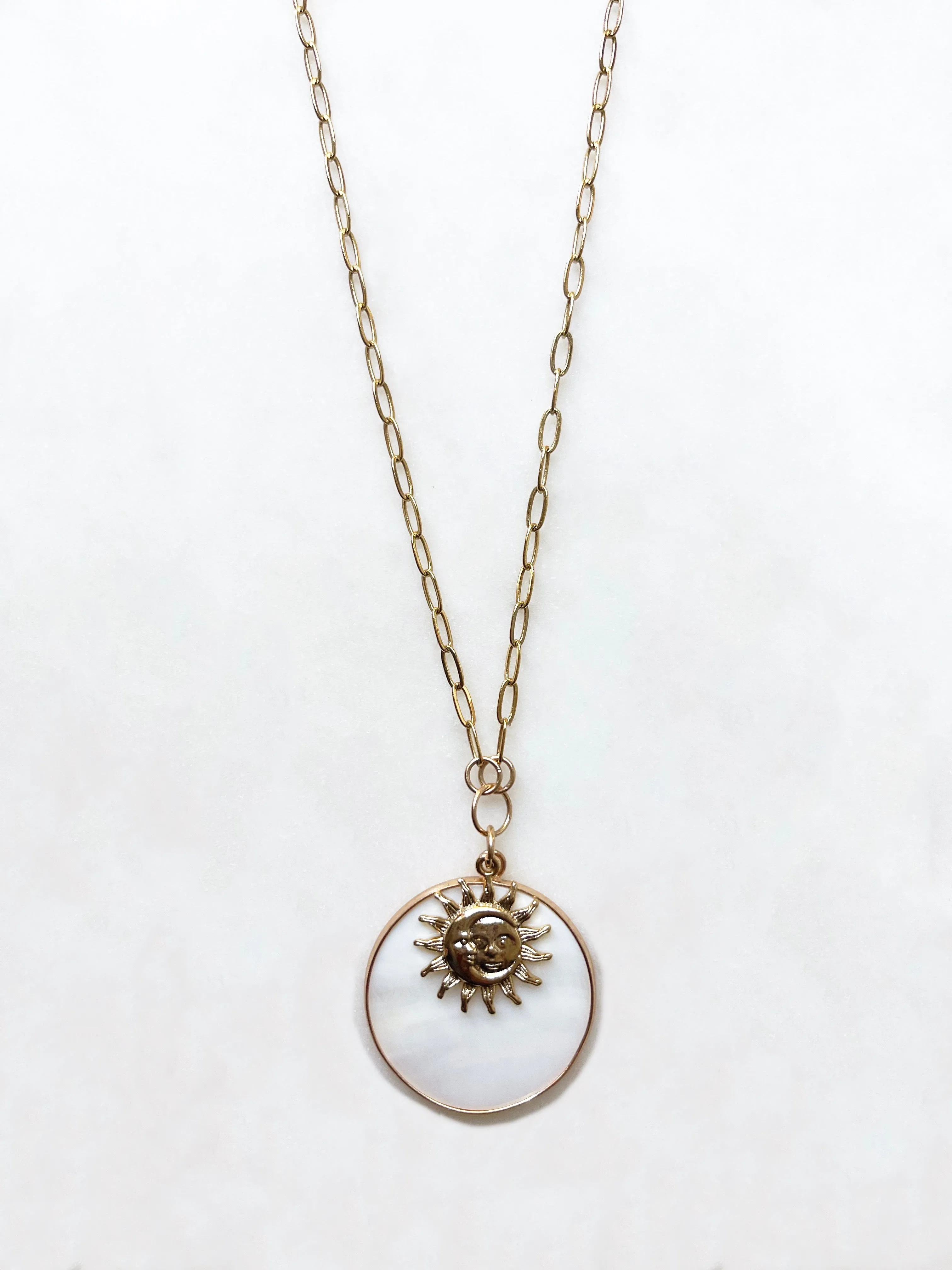 Dawn to Dusk Pearl Medallion Necklace