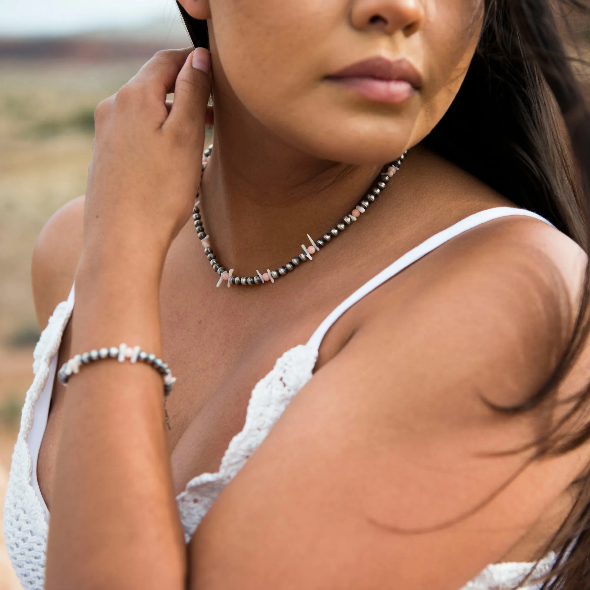 Desert Blossom: Pink Desert Necklace
