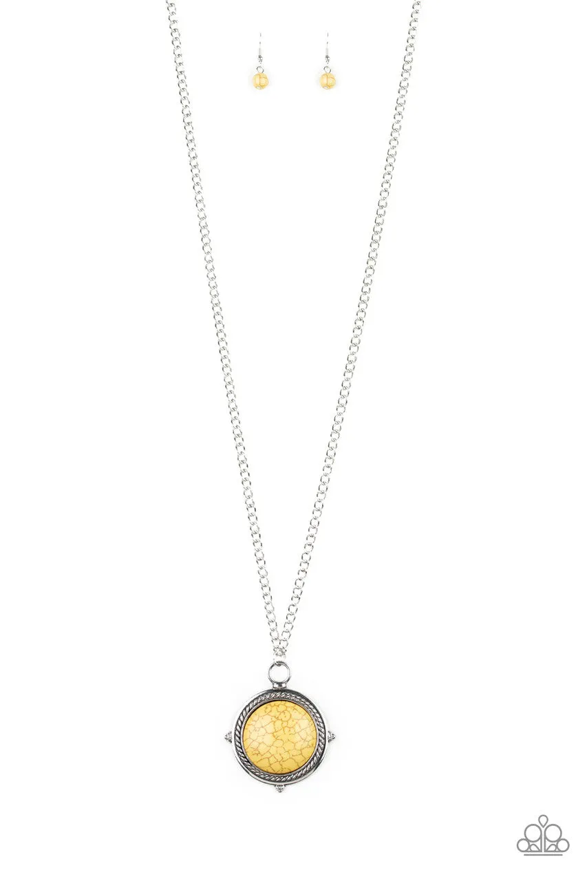 Desert Equinox Yellow Paparazzi Necklace